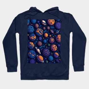 Planets and Stars Pattern Hoodie